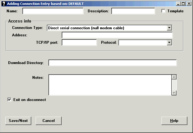 (Screen Shot of General Page)