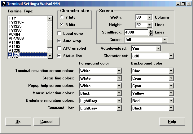 (Screen Shot of Terminal Page)
